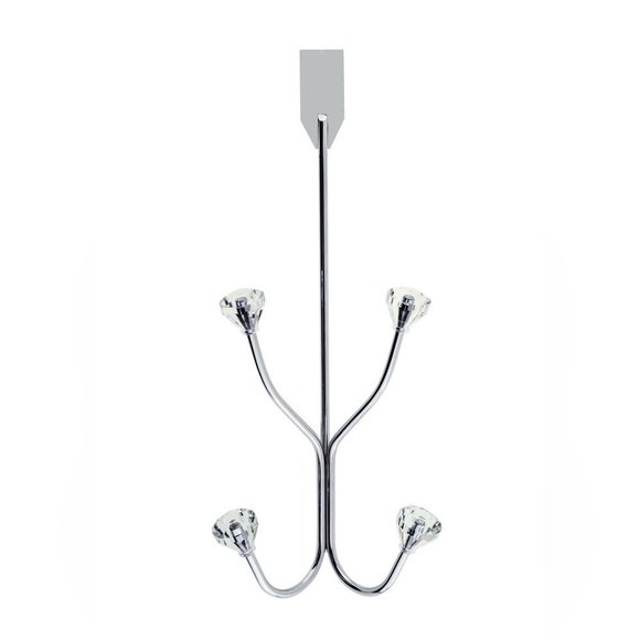 RICHELIEU 4 Hook Chrome Over The Door Hanger - Picture 1 of 5